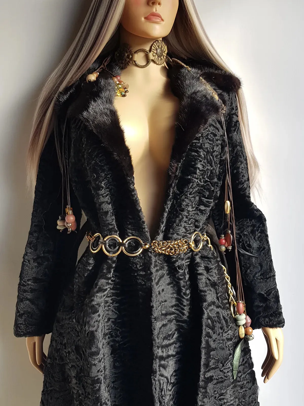 1960s Vintage Fox Fur & Curly Lambskin Coat - Super Soft Layers of Fur & Wool