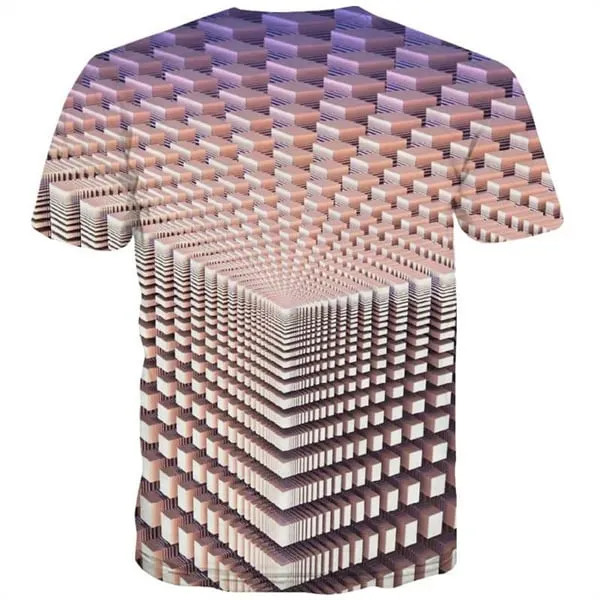 Abstract T shirts Men Psychedelic T-shirts Graphic Dizziness T shirts Funny Harajuku Tshirts Cool