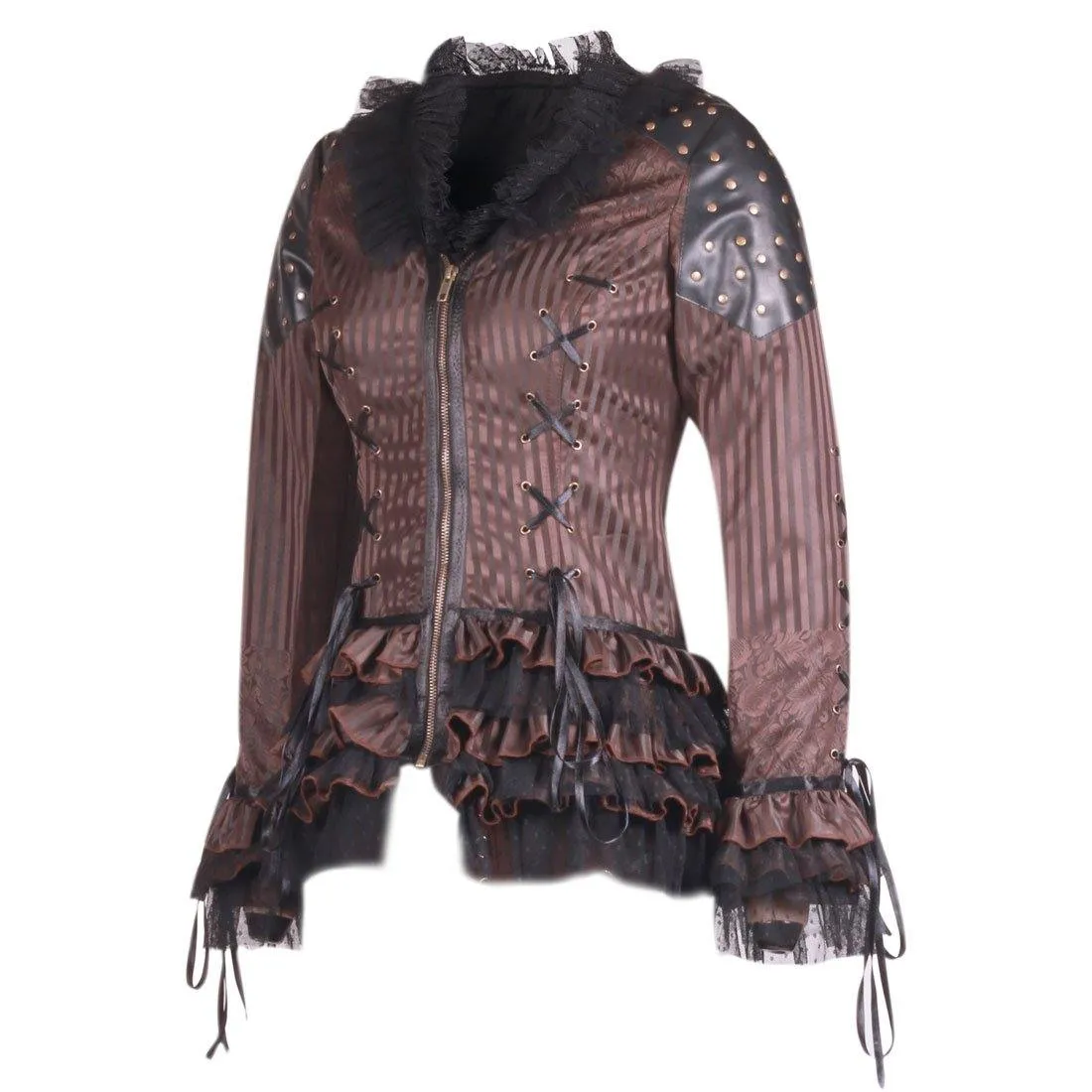 Alfreda Steampunk Stripe Jacket