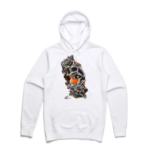 Art Society x Retro Kings CRONSHAW SKULL HOODIE WHITE