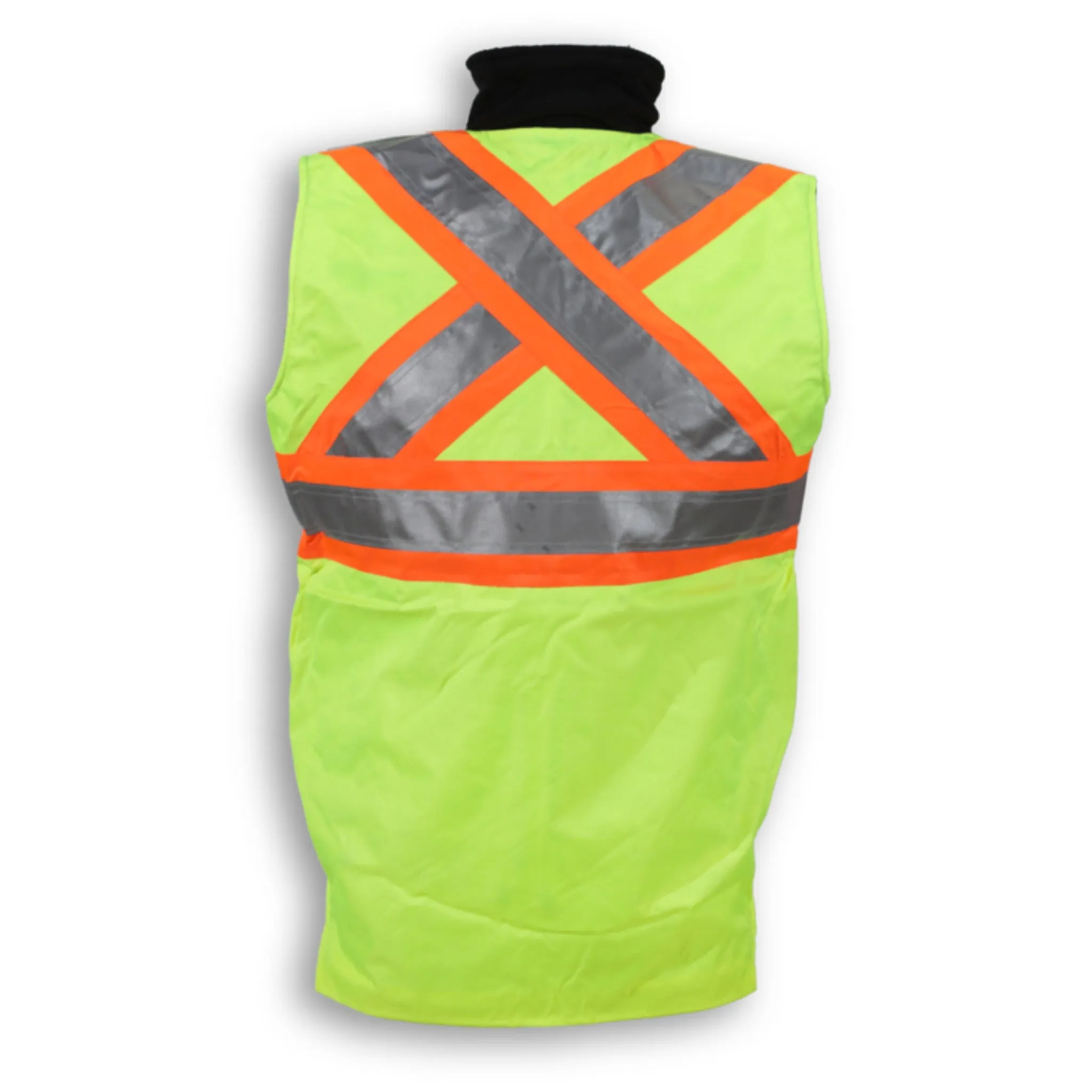 Big K Men's Surveyor Reversible Safety Vest with Fleece Lining | CSA Approved | 3M Reflective Tape | Water & Wind Resistant | Sizes S-5XL