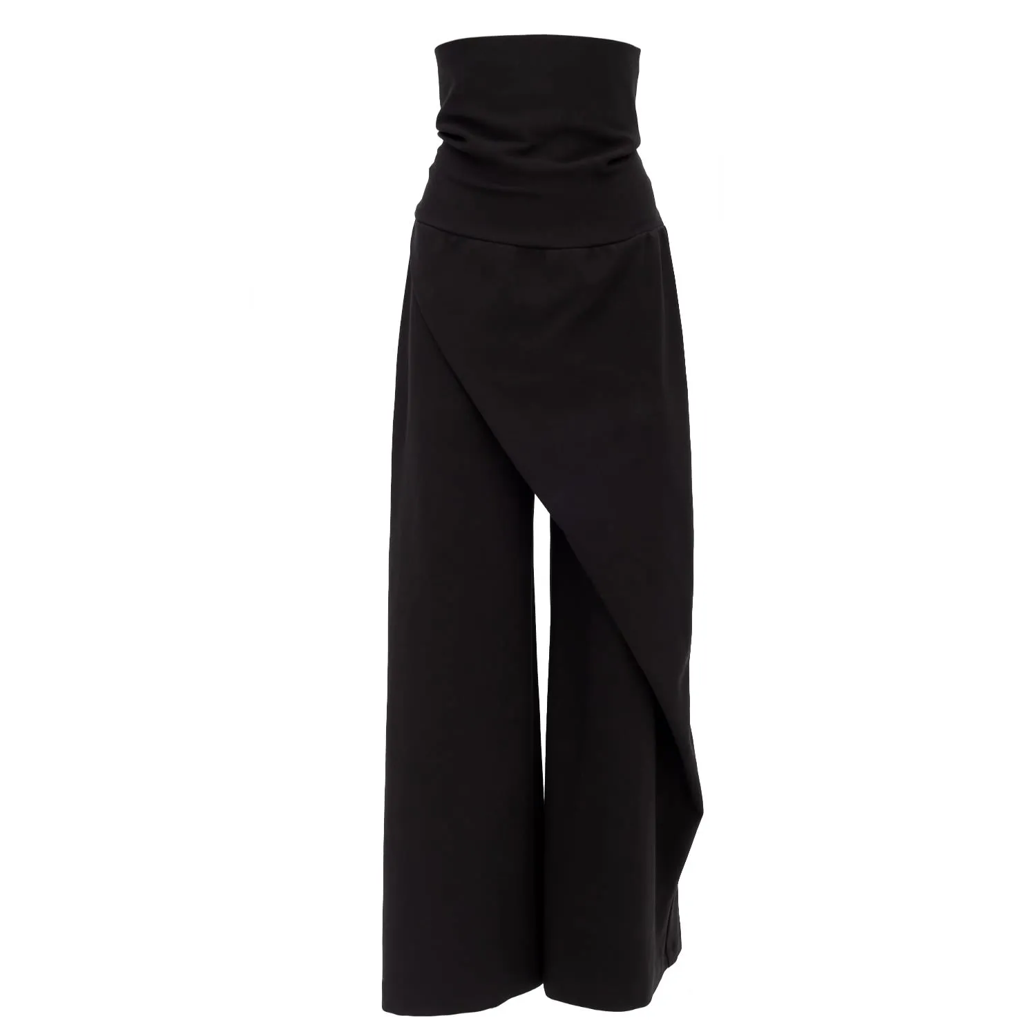 Black Wide Leg Trousers Jersey