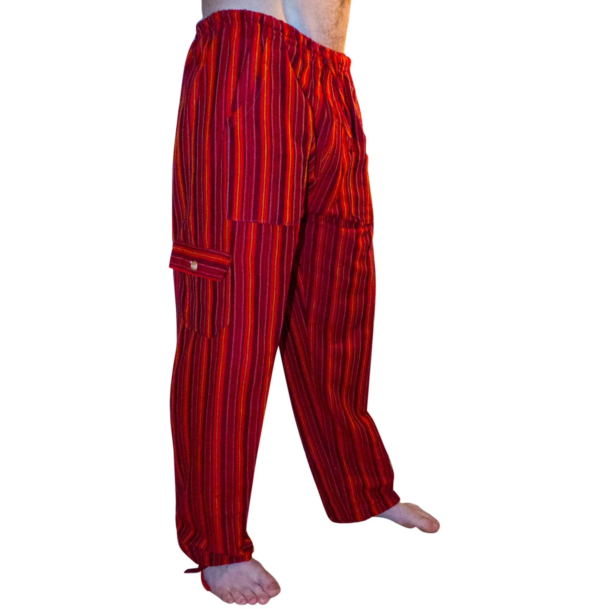 Colourful, Striped Trousers - 100% Cotton - Choice of Colours