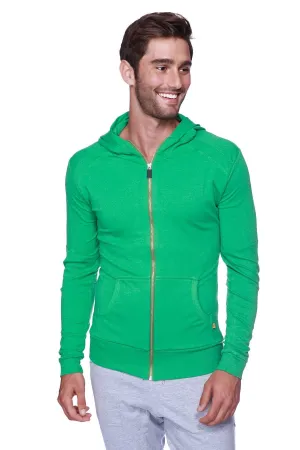 Edge Form-fit Crossover Yoga Track Performance Hoodie (Bamboo Green)