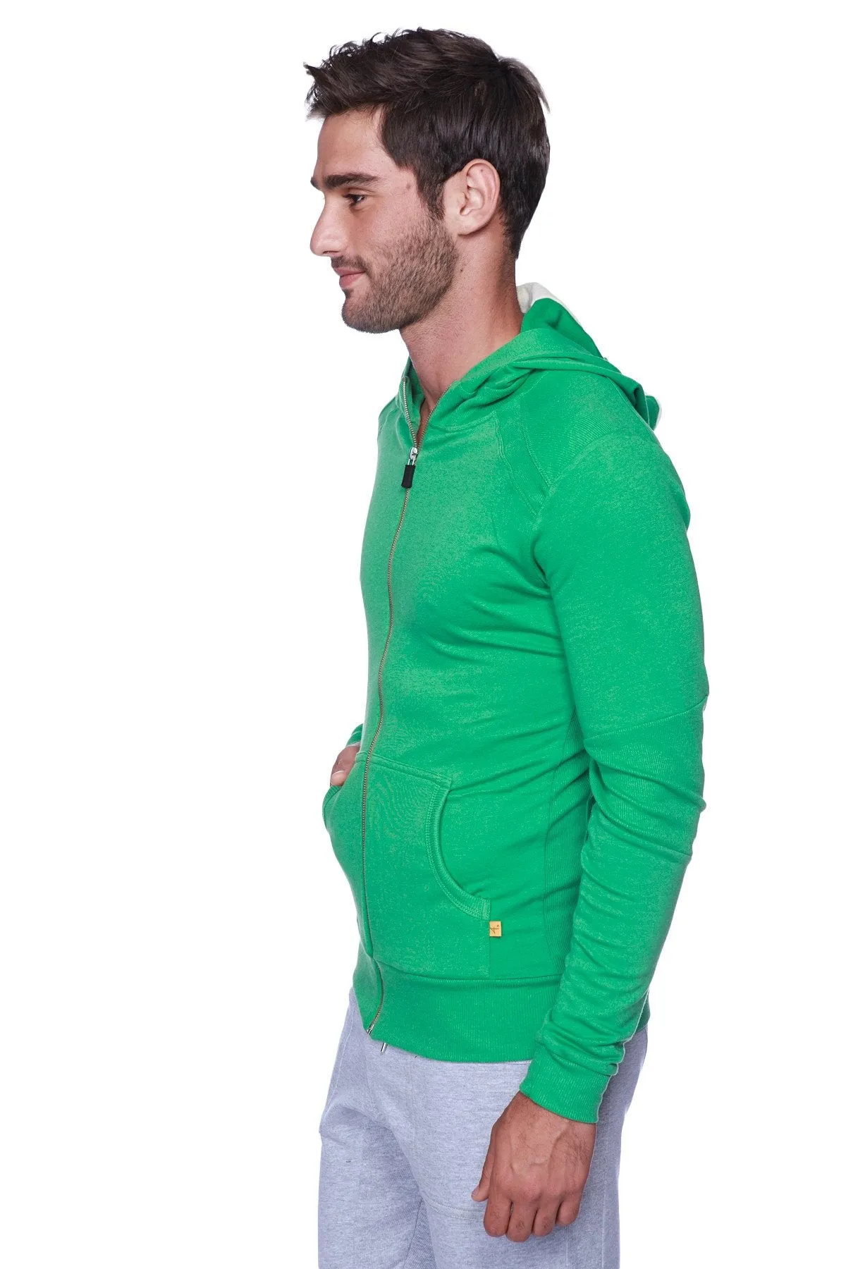 Edge Form-fit Crossover Yoga Track Performance Hoodie (Bamboo Green)