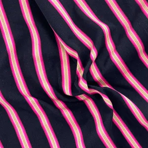 Fuchsia | Japanese Stripe By Jambae Shirting - SKU 6946 #S156A