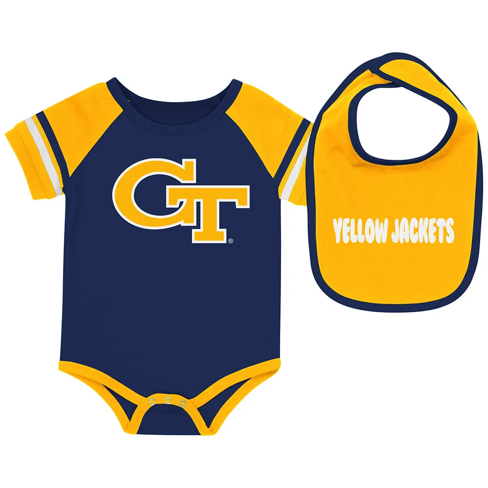 Georgia Tech Baby Roll Out Bodysuit and Bib Set