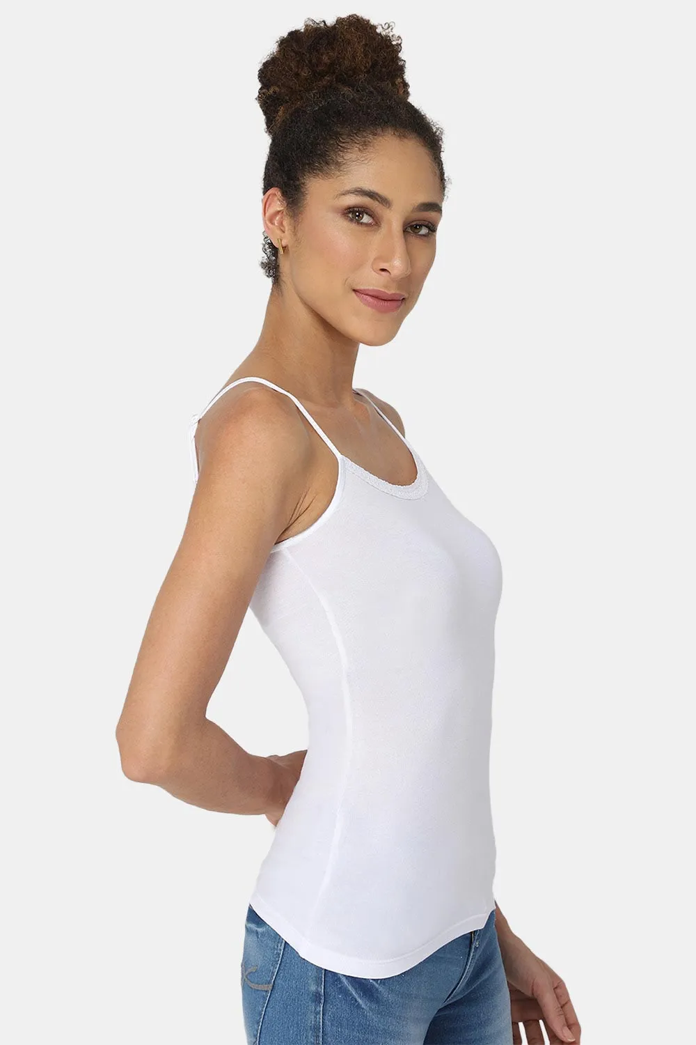 Intimacy Non-Padded Full Coverage Cotton Slip Camisole – M001 | Comfortable & Sweat-Free Fit