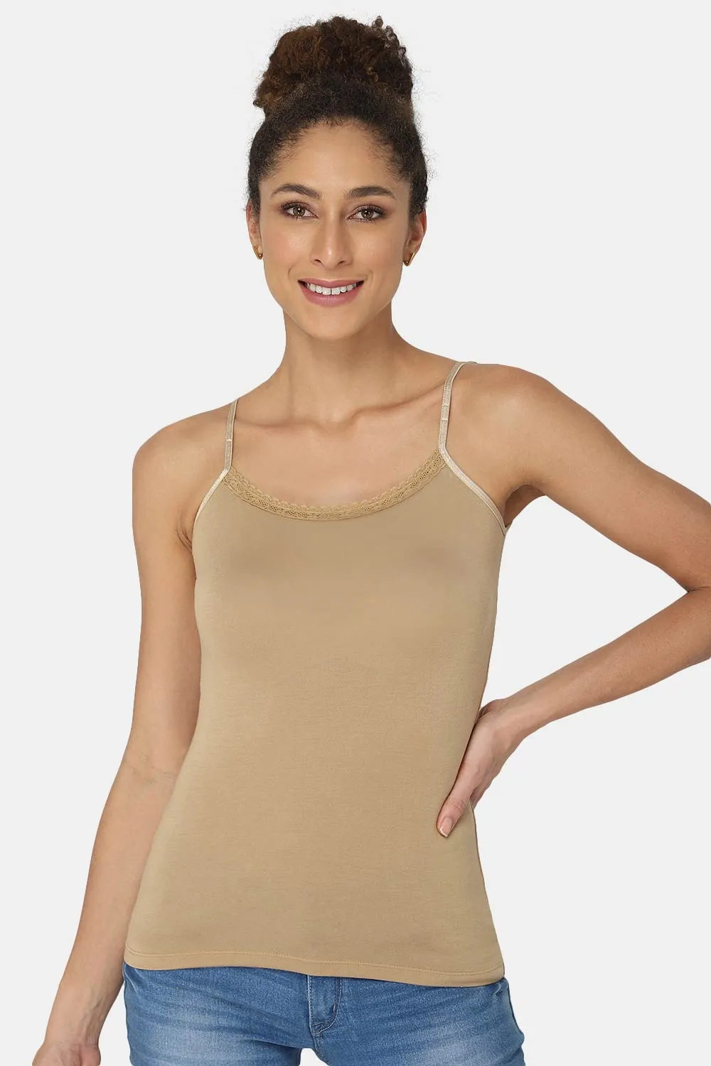 Intimacy Non-Padded Full Coverage Cotton Slip Camisole – M001 | Comfortable & Sweat-Free Fit