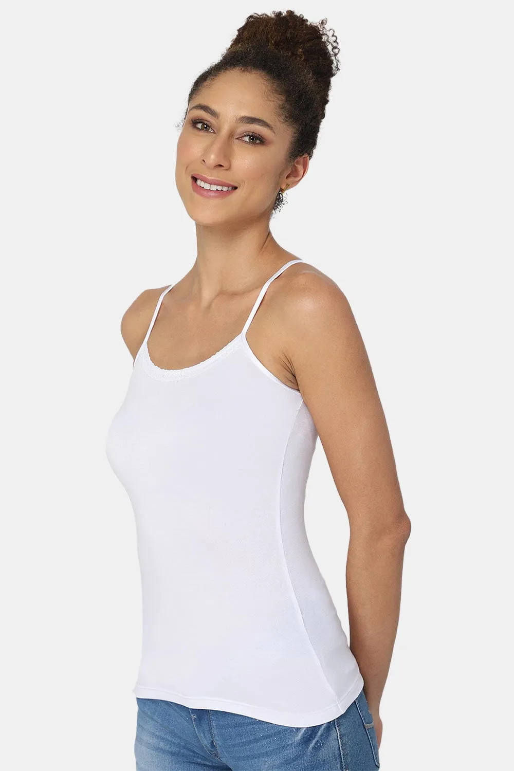 Intimacy Non-Padded Full Coverage Cotton Slip Camisole – M001 | Comfortable & Sweat-Free Fit