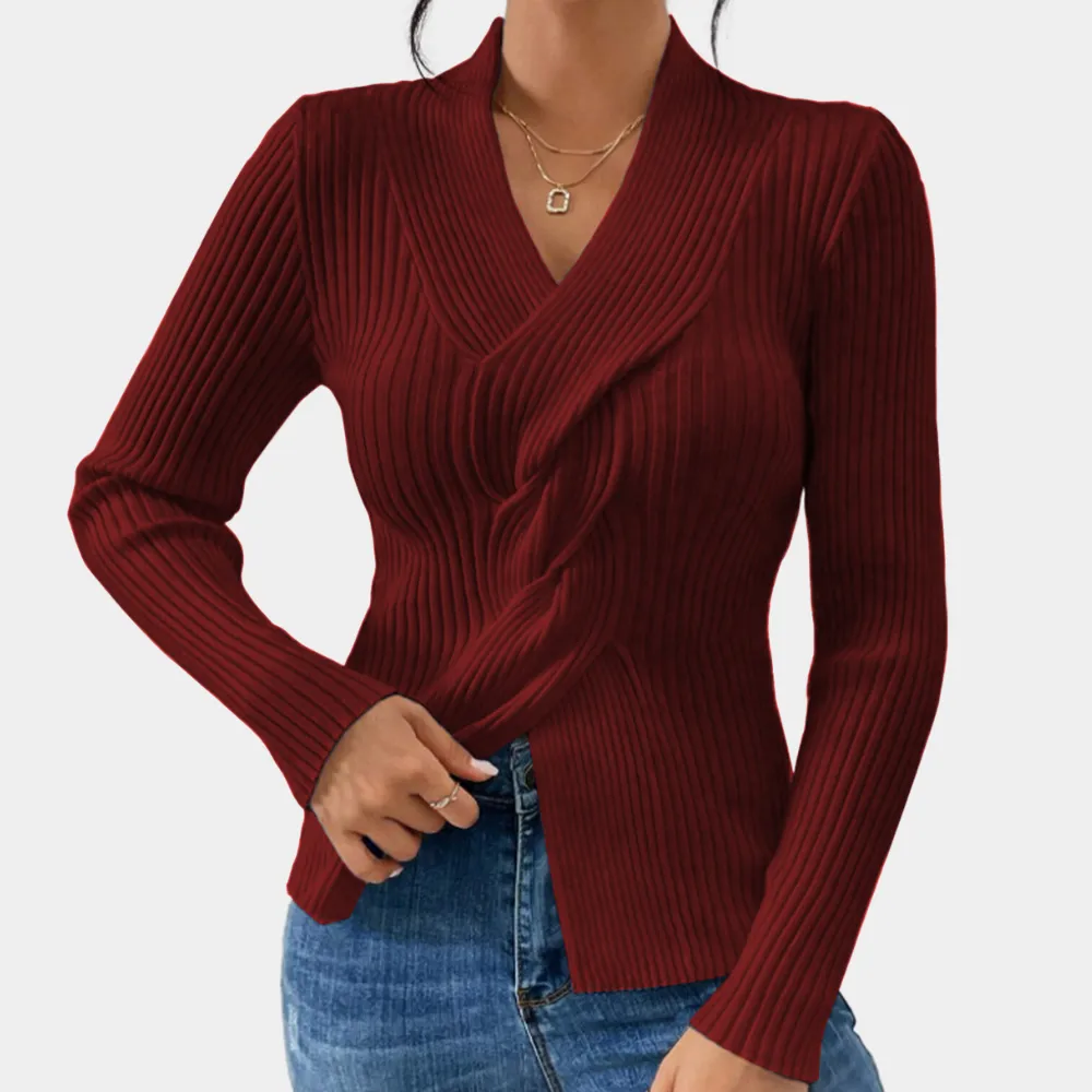 Ivyshape | Comfortable V neck Sweater for Women