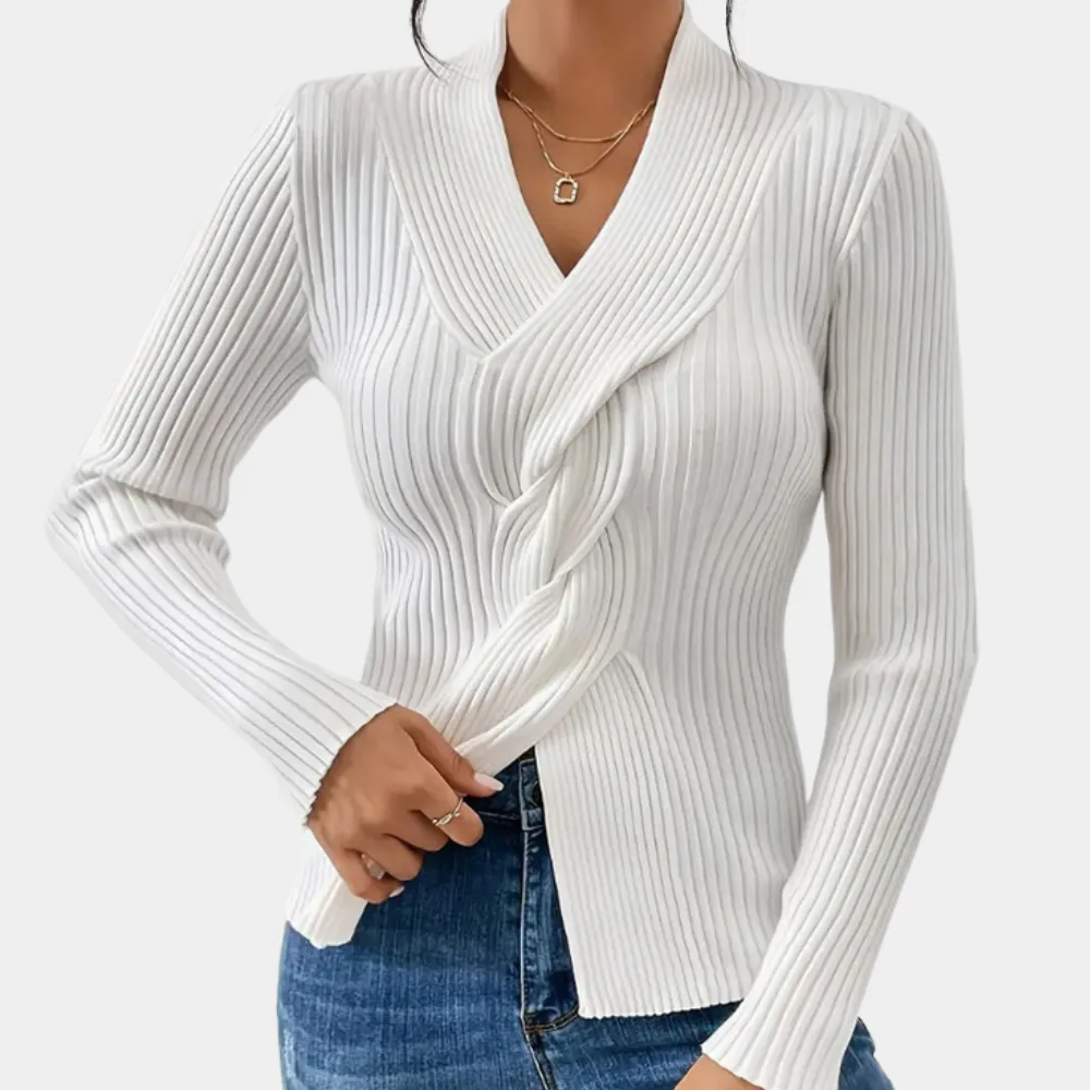 Ivyshape | Comfortable V neck Sweater for Women