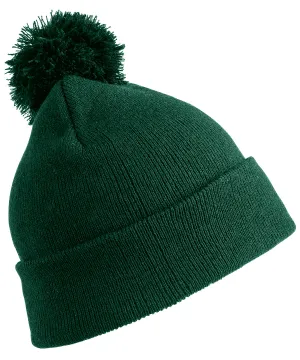 Junior pom pom beanie | Bottle Green