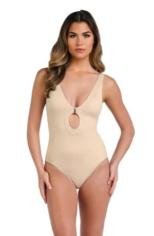 LB Luxe Keyhole Plunge One Piece