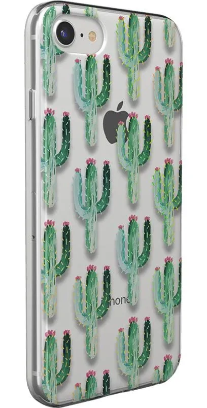 Lookin' Sharp | Cactus Patterned Clear Floral Case