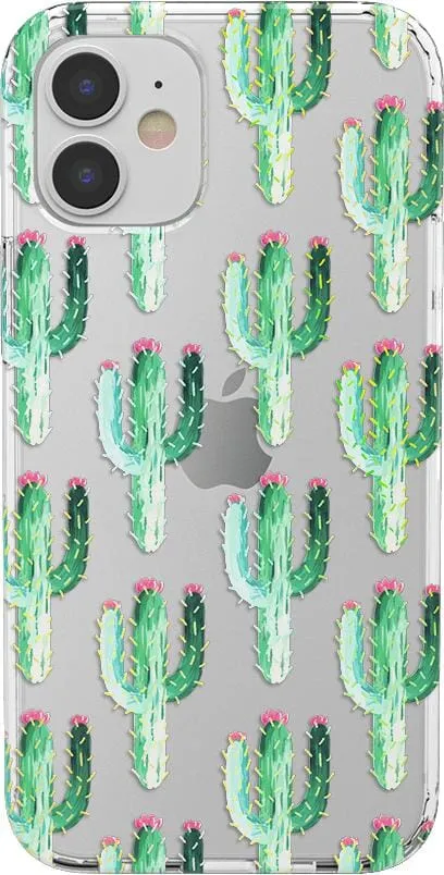 Lookin' Sharp | Cactus Patterned Clear Floral Case