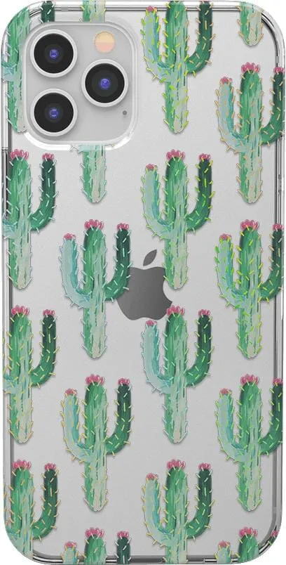 Lookin' Sharp | Cactus Patterned Clear Floral Case