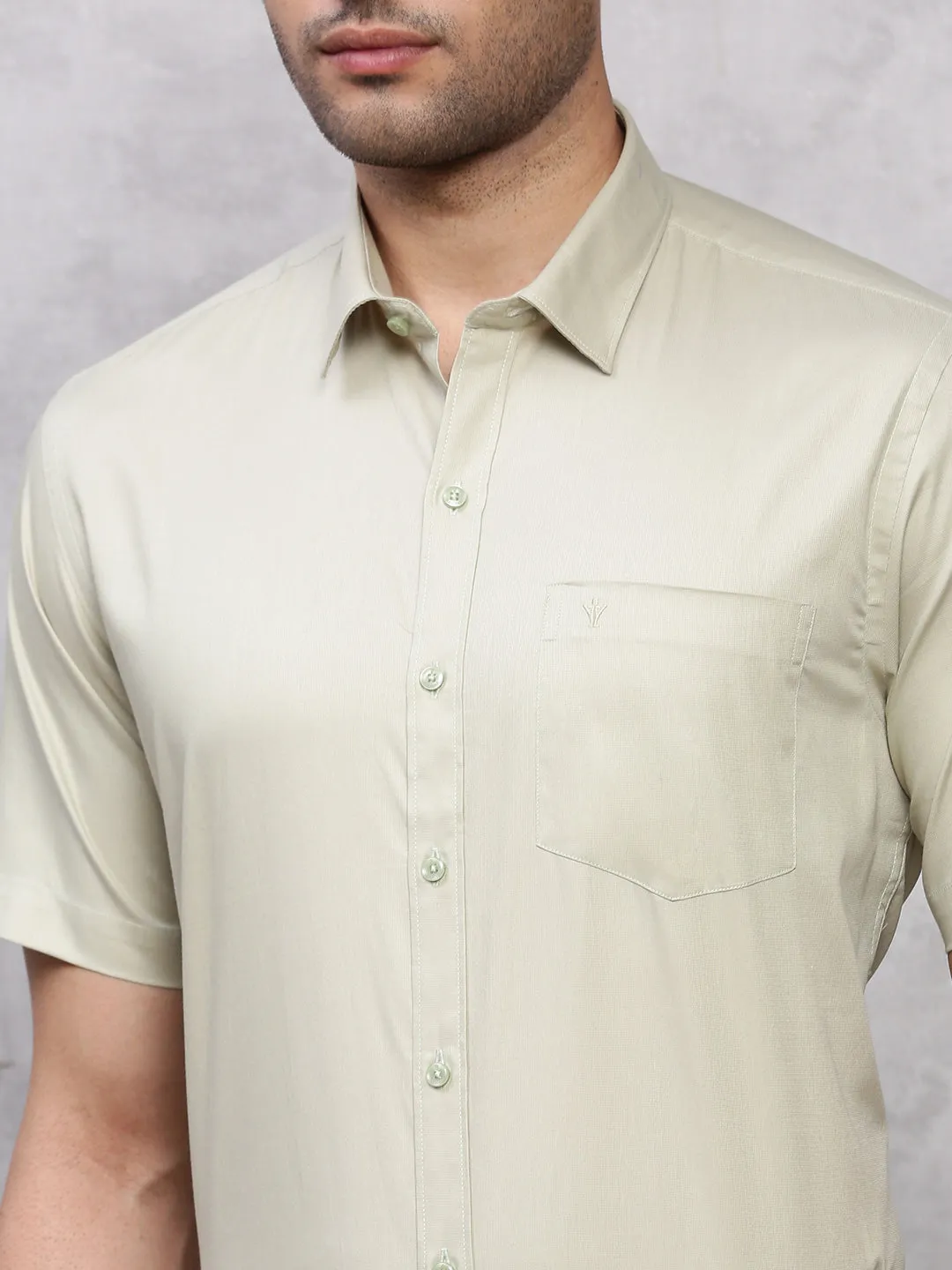 Men 100% Cotton Shirt Green TW1