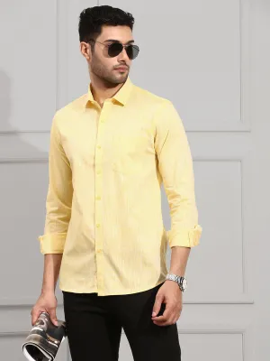 Men 100% Cotton Shirt Yellow CL2 GT14