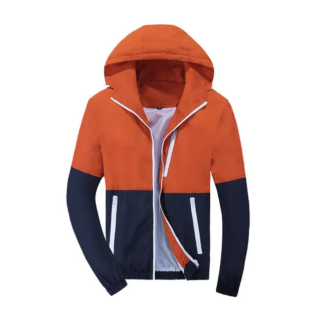 Men's Hooded Casual Jackets Male Coat Thin Men Coat Outwear Couple