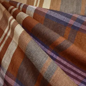 Merchant & Mills Chatou Rust Large Plaid Soft Washed Linen Rust