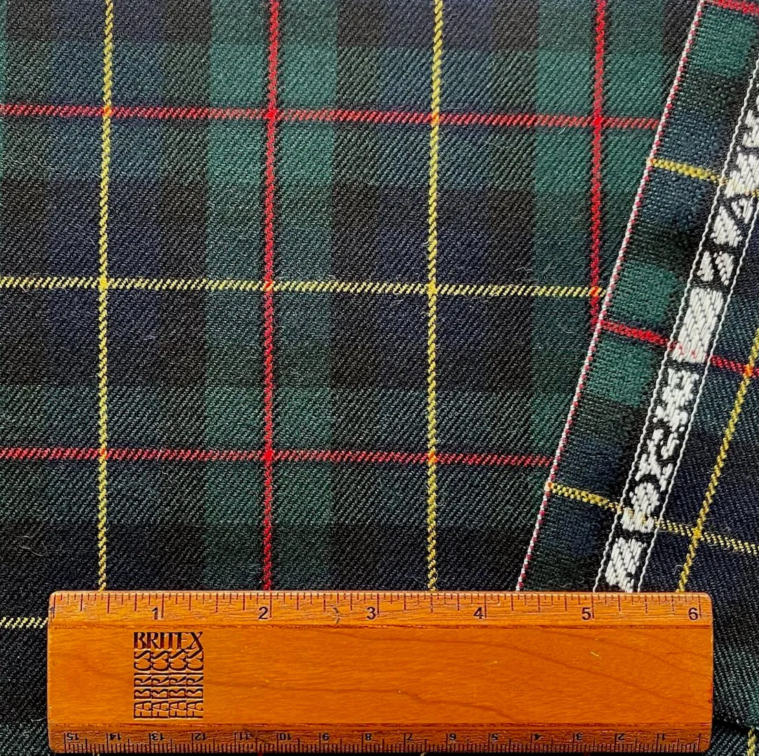 Mid-Weight Selvedged MacLeod Harris Modern Virgin Wool Tartan Plaid (Made in Italy)