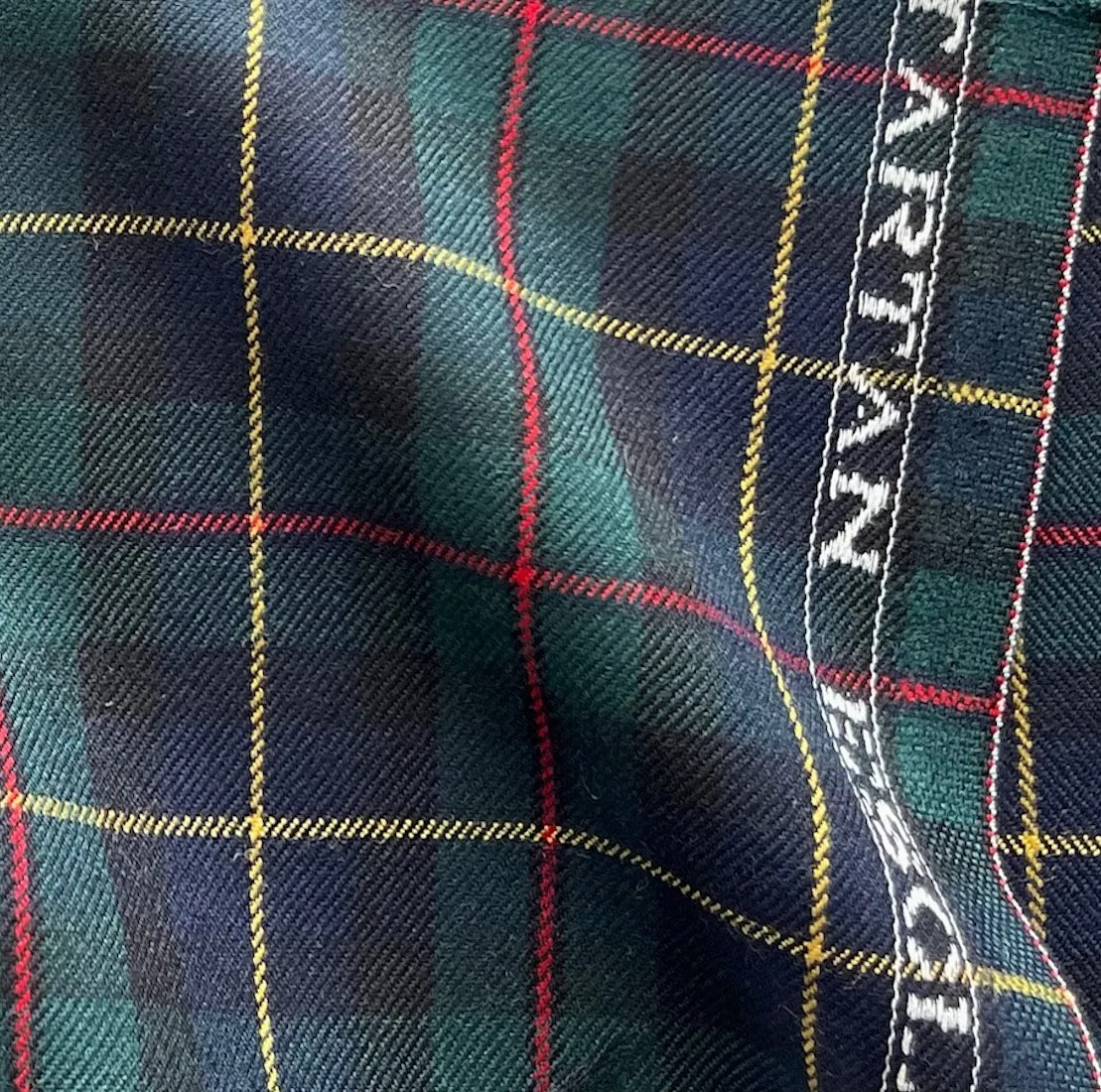 Mid-Weight Selvedged MacLeod Harris Modern Virgin Wool Tartan Plaid (Made in Italy)