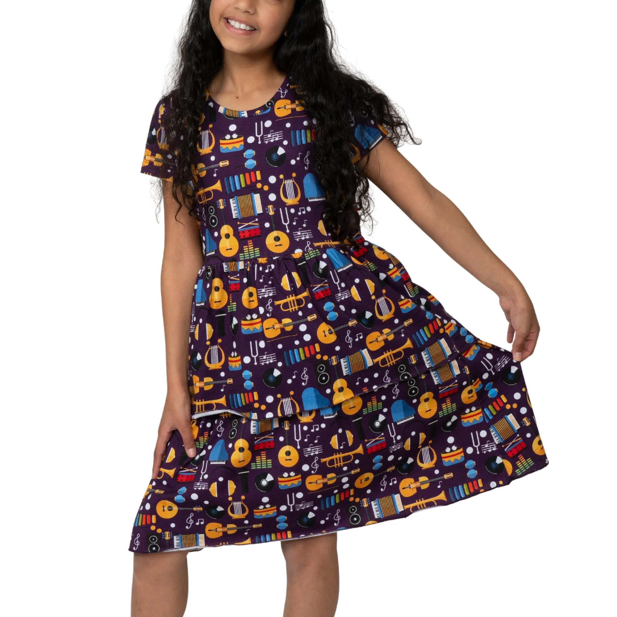 Music Fun Kids Layered Dress [FINAL SALE]