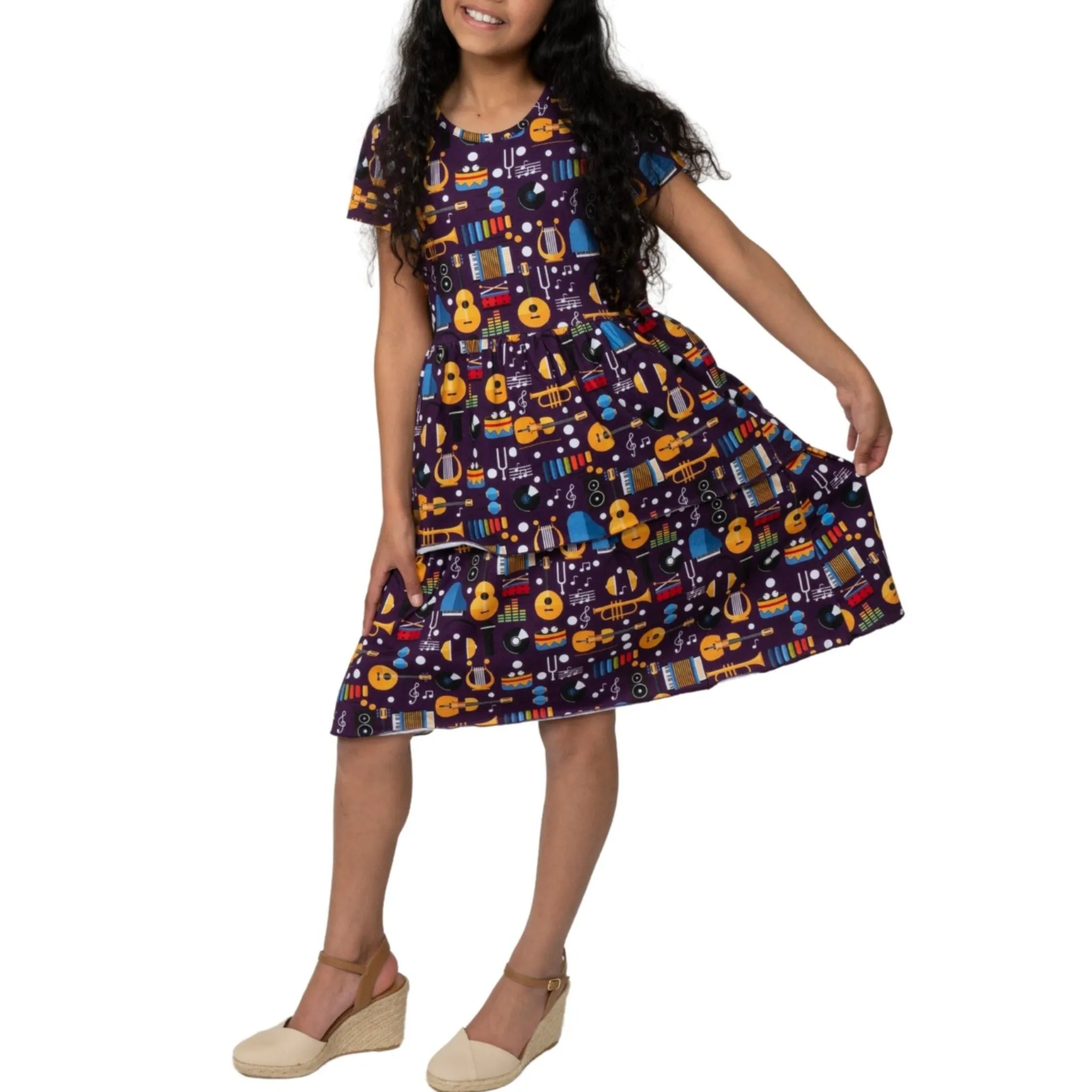 Music Fun Kids Layered Dress [FINAL SALE]