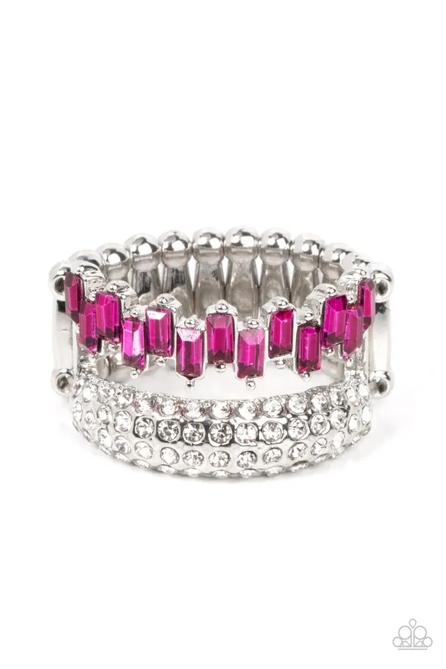 Paparazzi Ring ~ Hold Your CROWN High - Pink