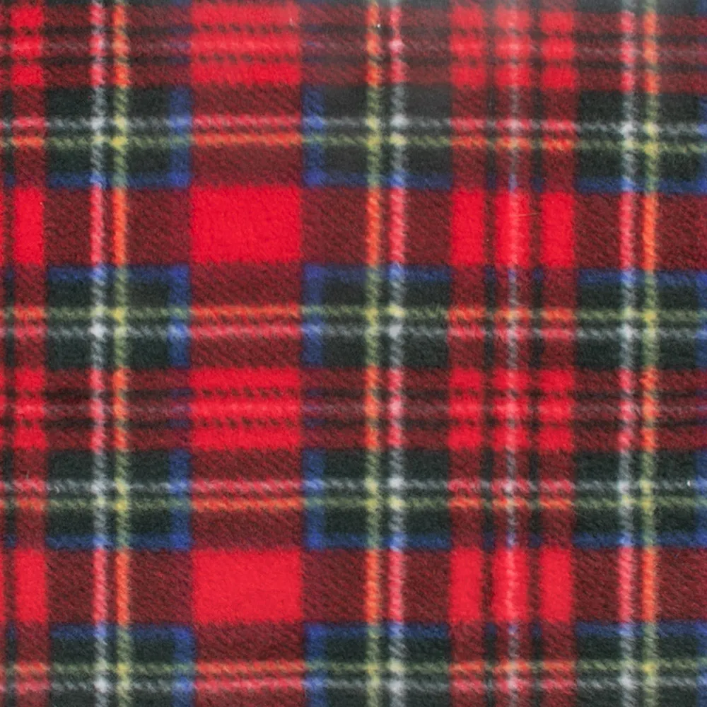 PLAID Bonded to Chenille - Royal Stewart - Red / Blue