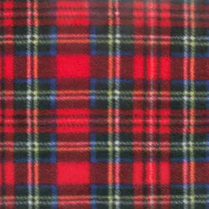 PLAID Bonded to Chenille - Royal Stewart - Red / Blue