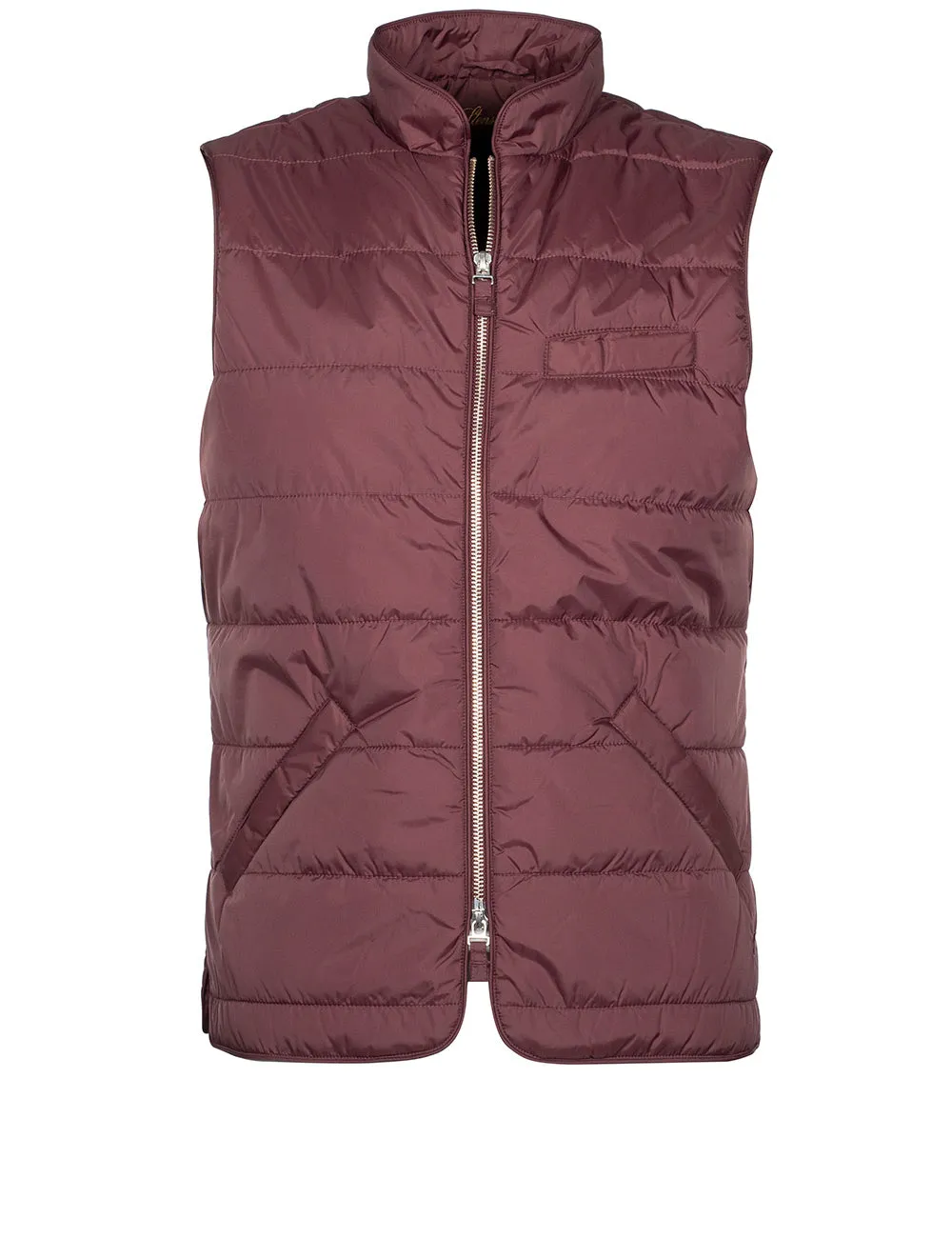 Quilted Nylon Vest Red