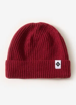 Ribbed Beanie | Cotton | Brick