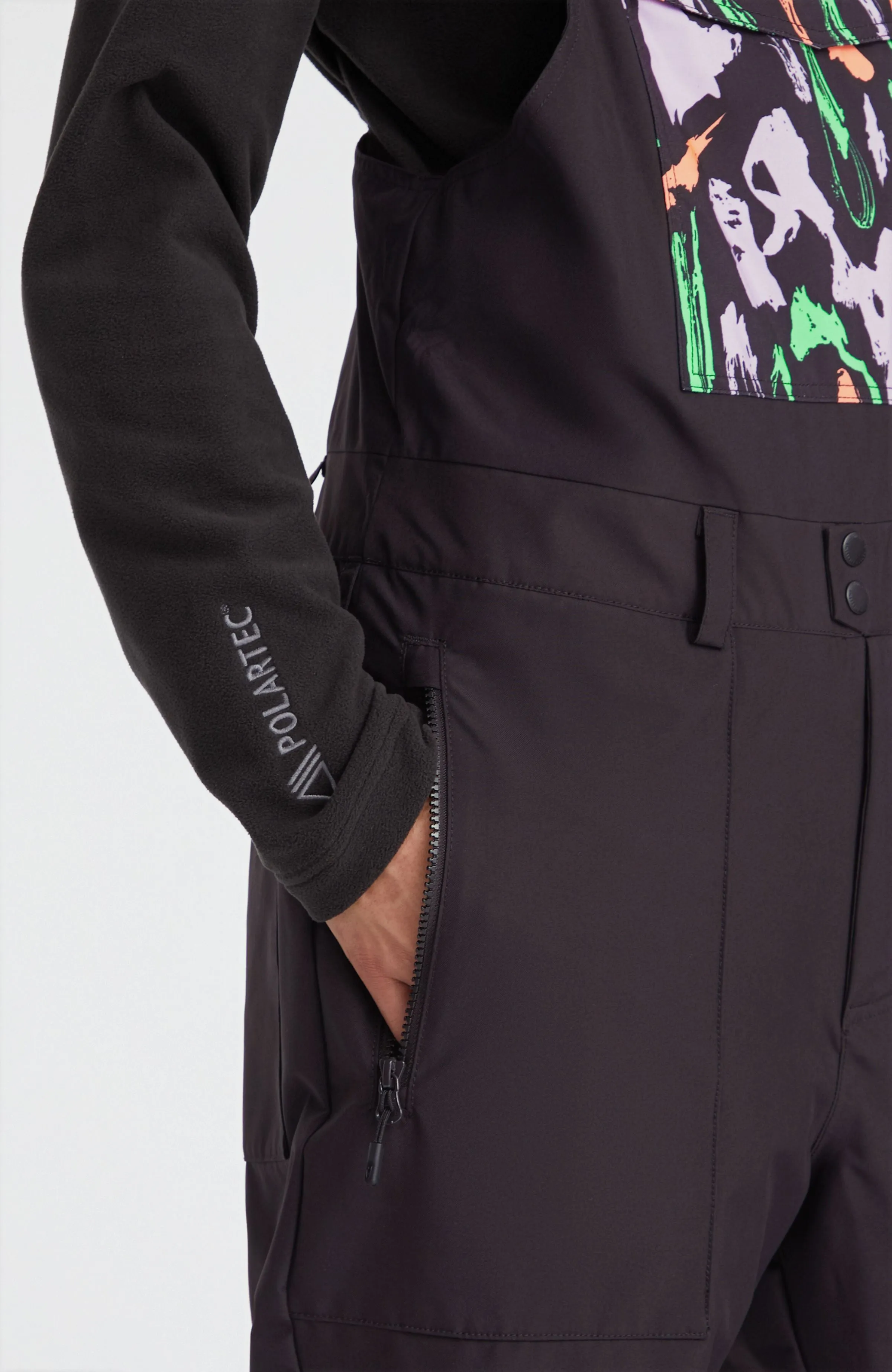 Shred Bib Snow Pants | Black Kemper Print