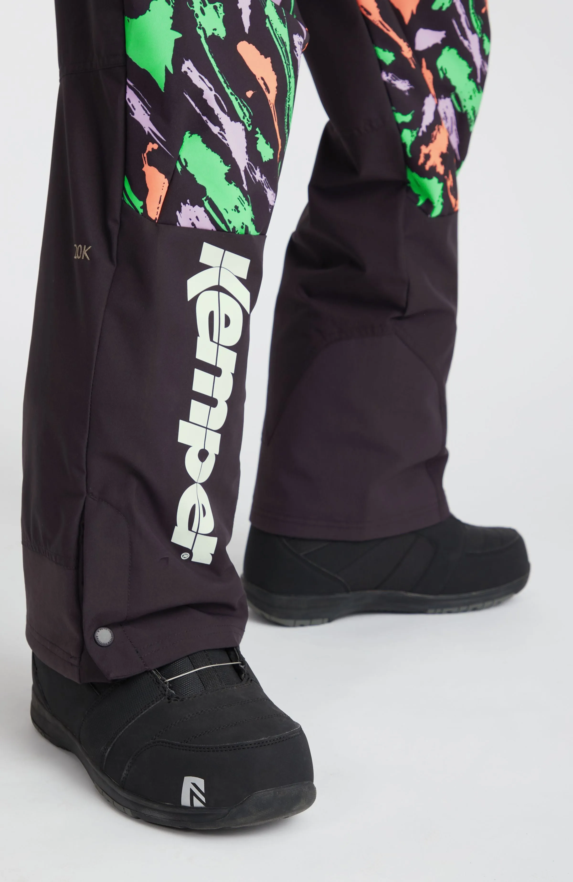 Shred Bib Snow Pants | Black Kemper Print