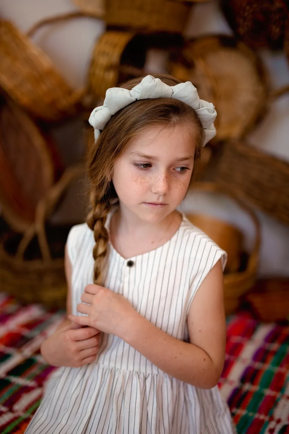 Skater Girl Headband - Cream Yellow