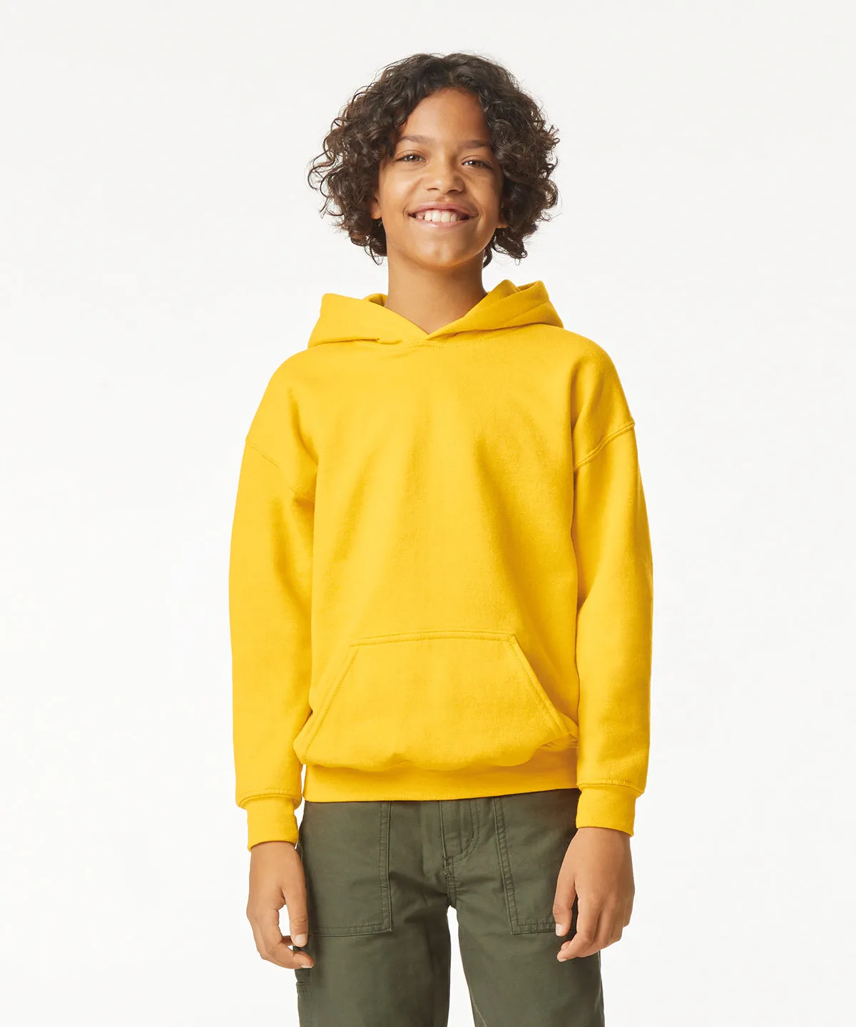 Softstyle midweight fleece youth hoodie | Forest Green