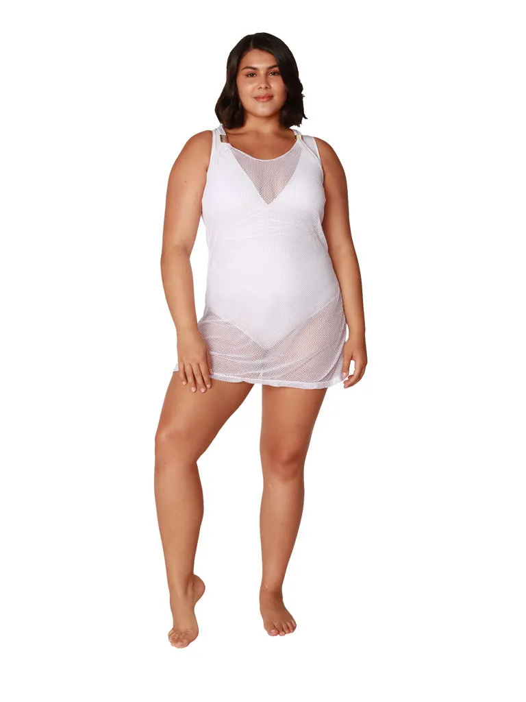 Sport Mesh Tank dress with bungee trim