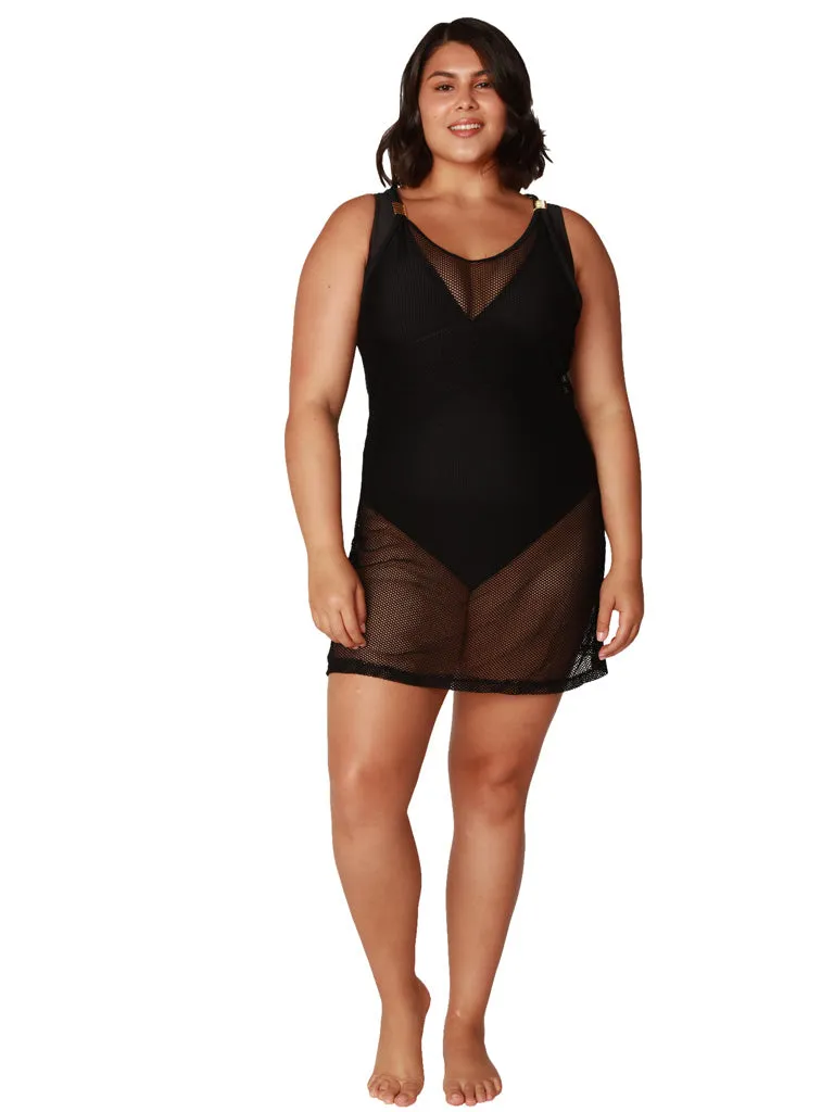 Sport Mesh Tank dress with bungee trim