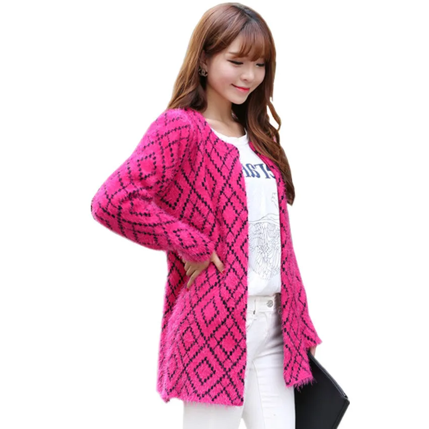 Spring & Autumn & Winter Female Knitted Sweater Dress Women knitwear Casual Long Knitting Warm Cardigan Outerwear Coats