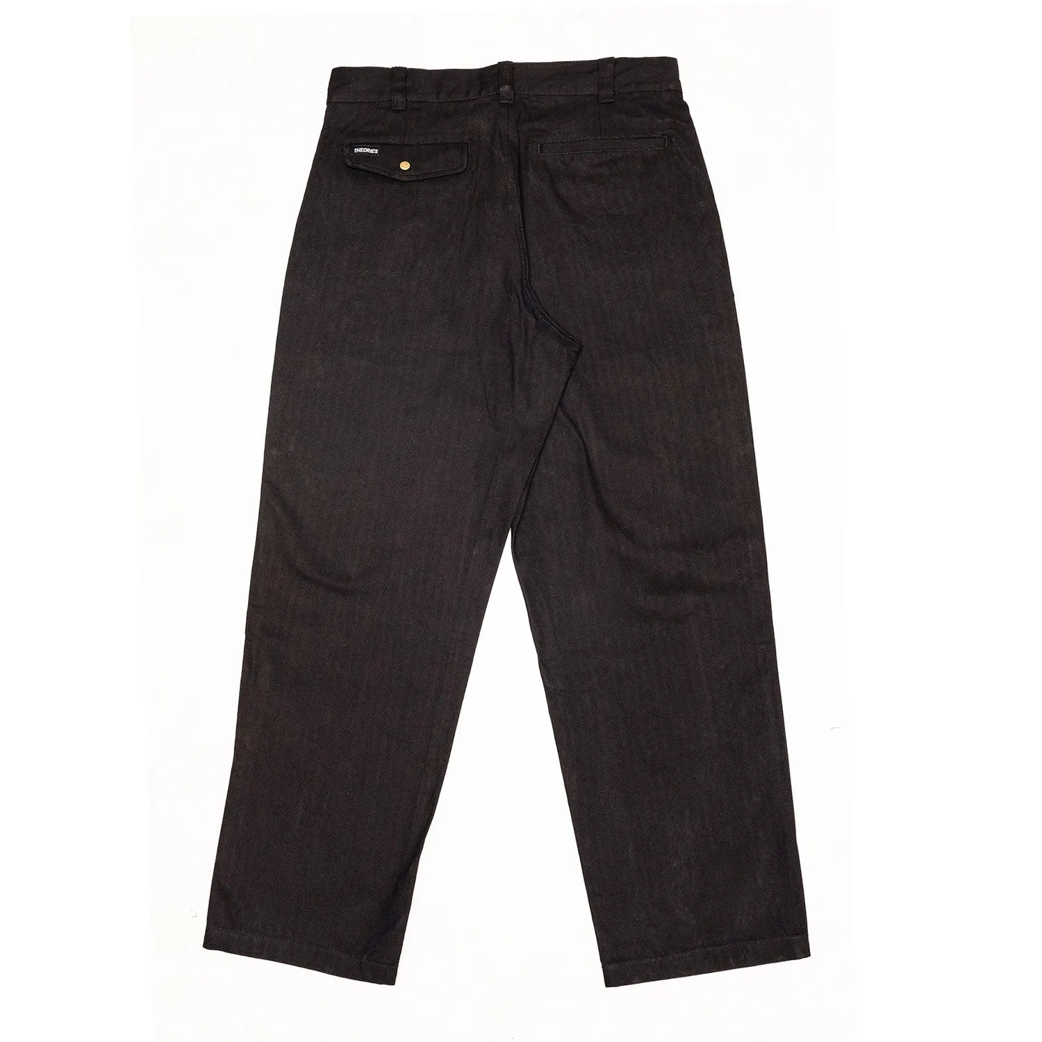 Theories Herringbone Hunting Trousers Black