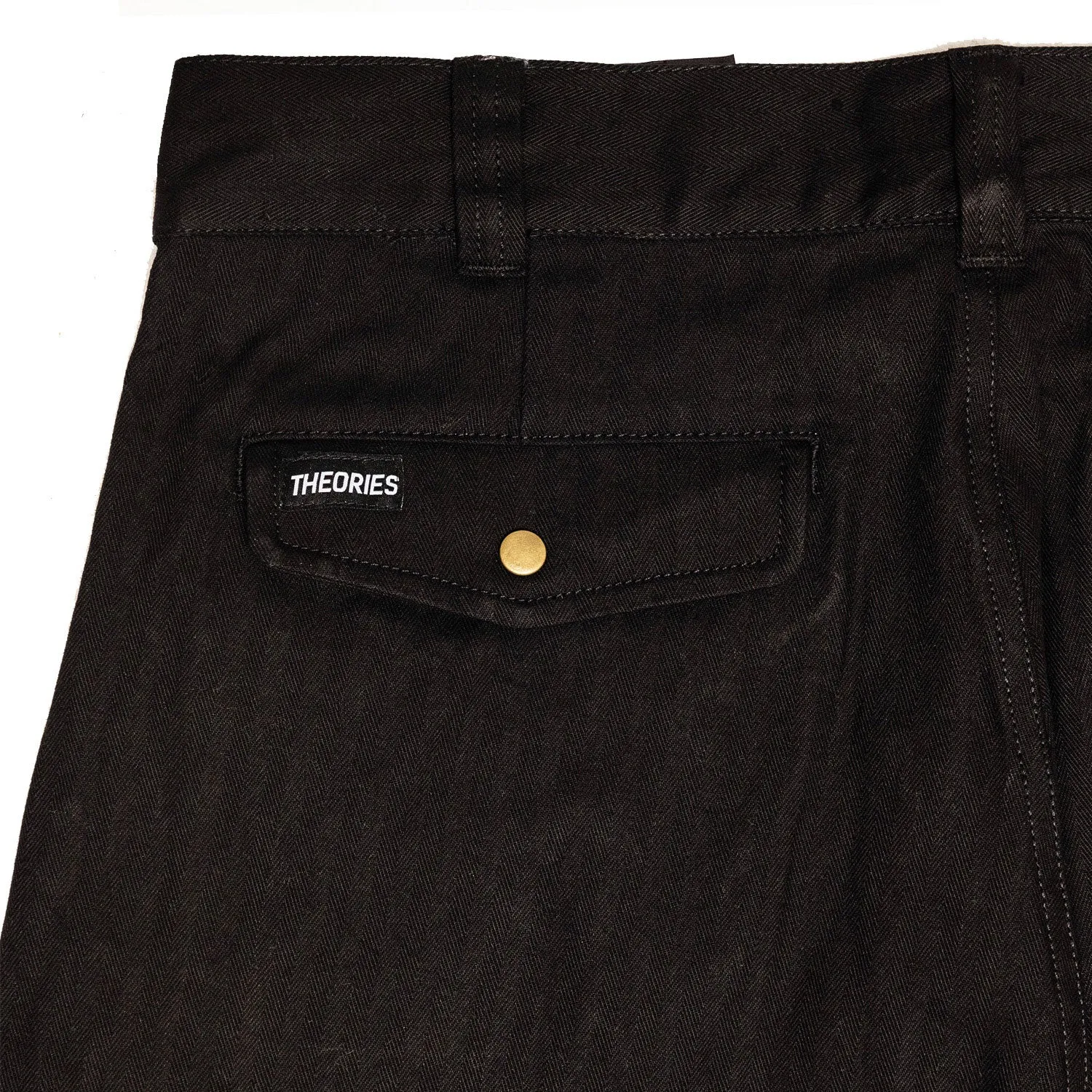 Theories Herringbone Hunting Trousers Black