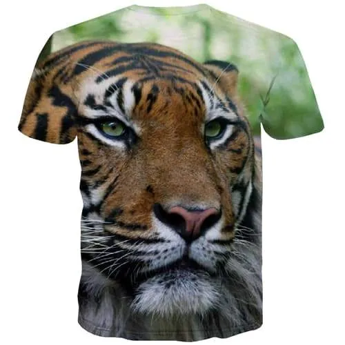 Tiger T shirts Men Animal T-shirts 3d Funny T shirts Funny Novel T-shirts Graphic Harajuku Tshirts Novelty Short Sleeve