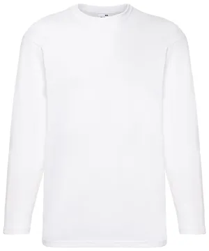 Valueweight long sleeve T | White