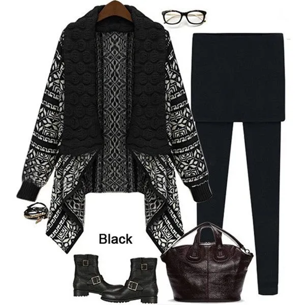 Women Autumn Ladies Knitted Cardigan Casual Outwear Sweater Jacket Coat