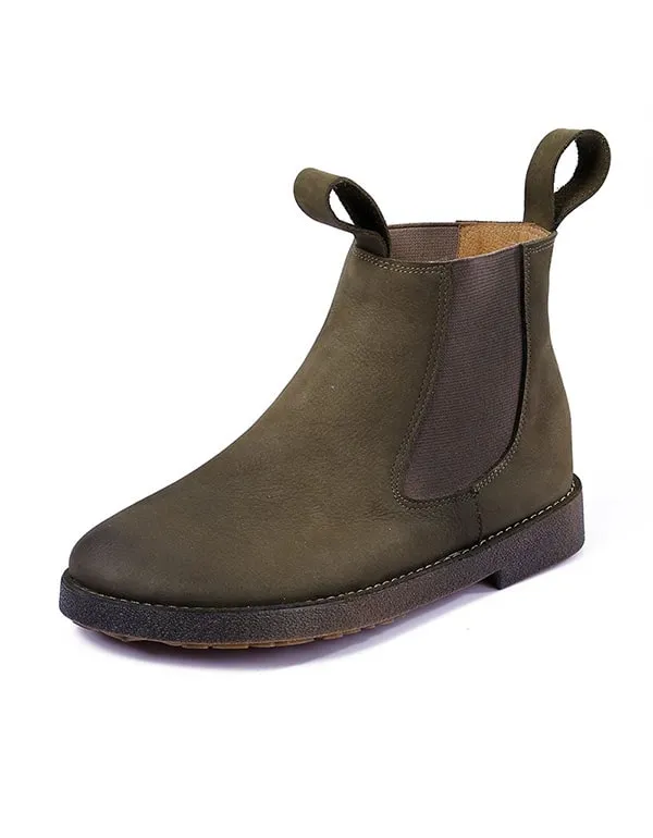 Women Soft Leather Retro Chelsea Boots