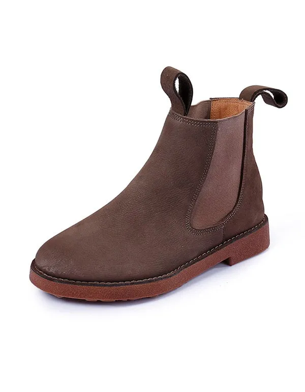 Women Soft Leather Retro Chelsea Boots