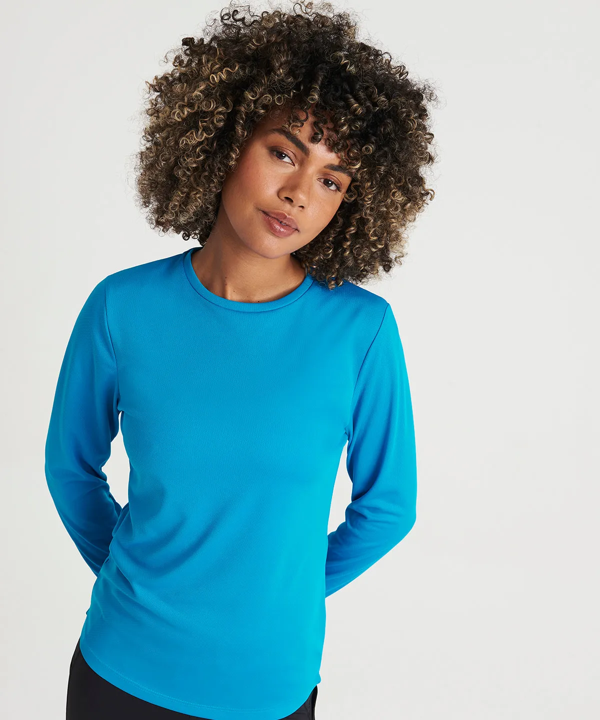 Womens long sleeve cool T | Sapphire Blue