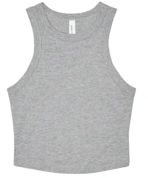 Womens micro rib racer tank | Athletic Heather